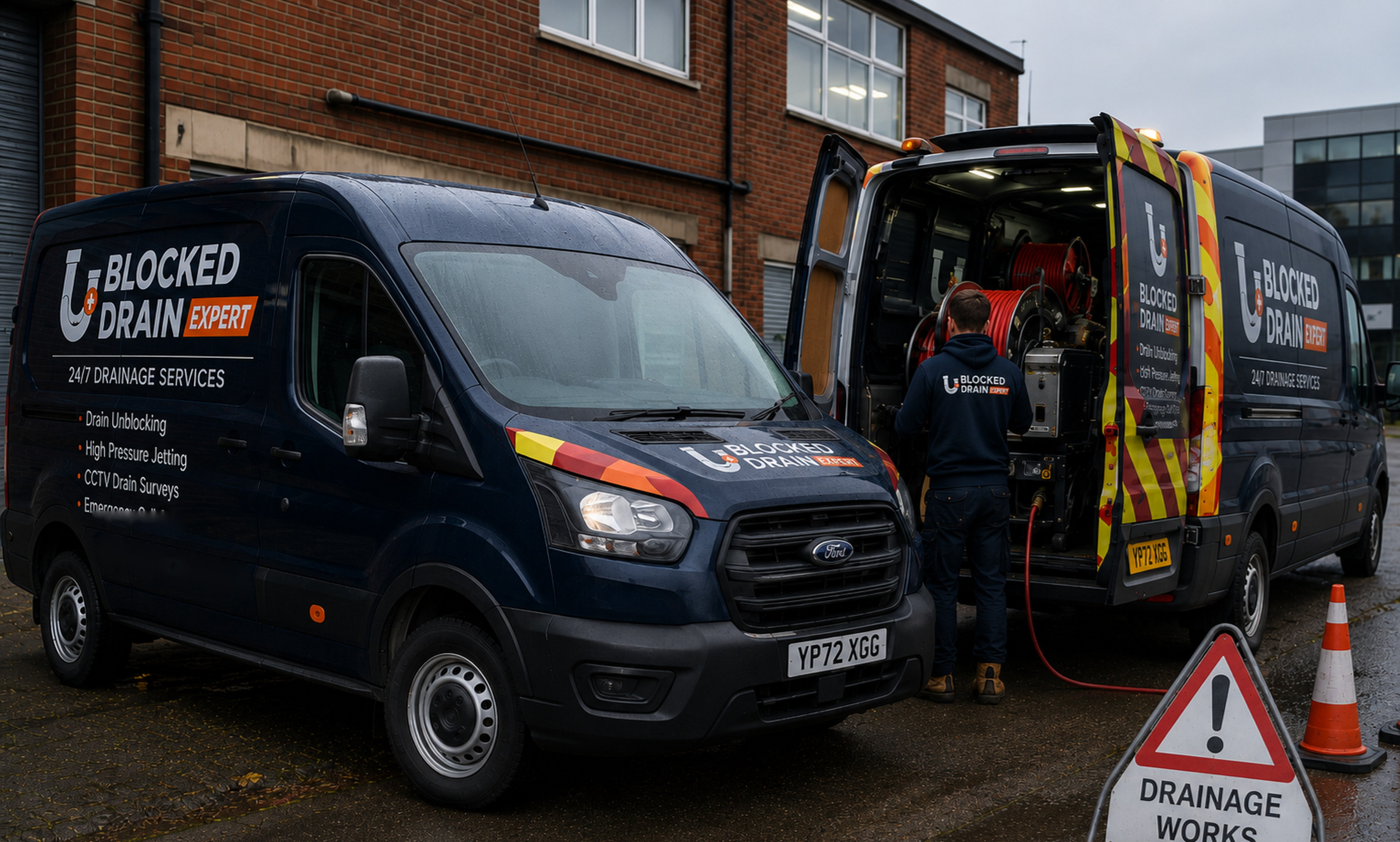 Blocked Drain Expert drainage service vans